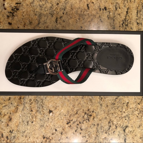 gucci thong web sandal